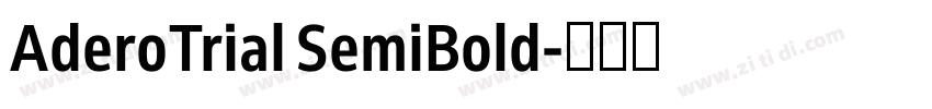 AderoTrial SemiBold字体转换